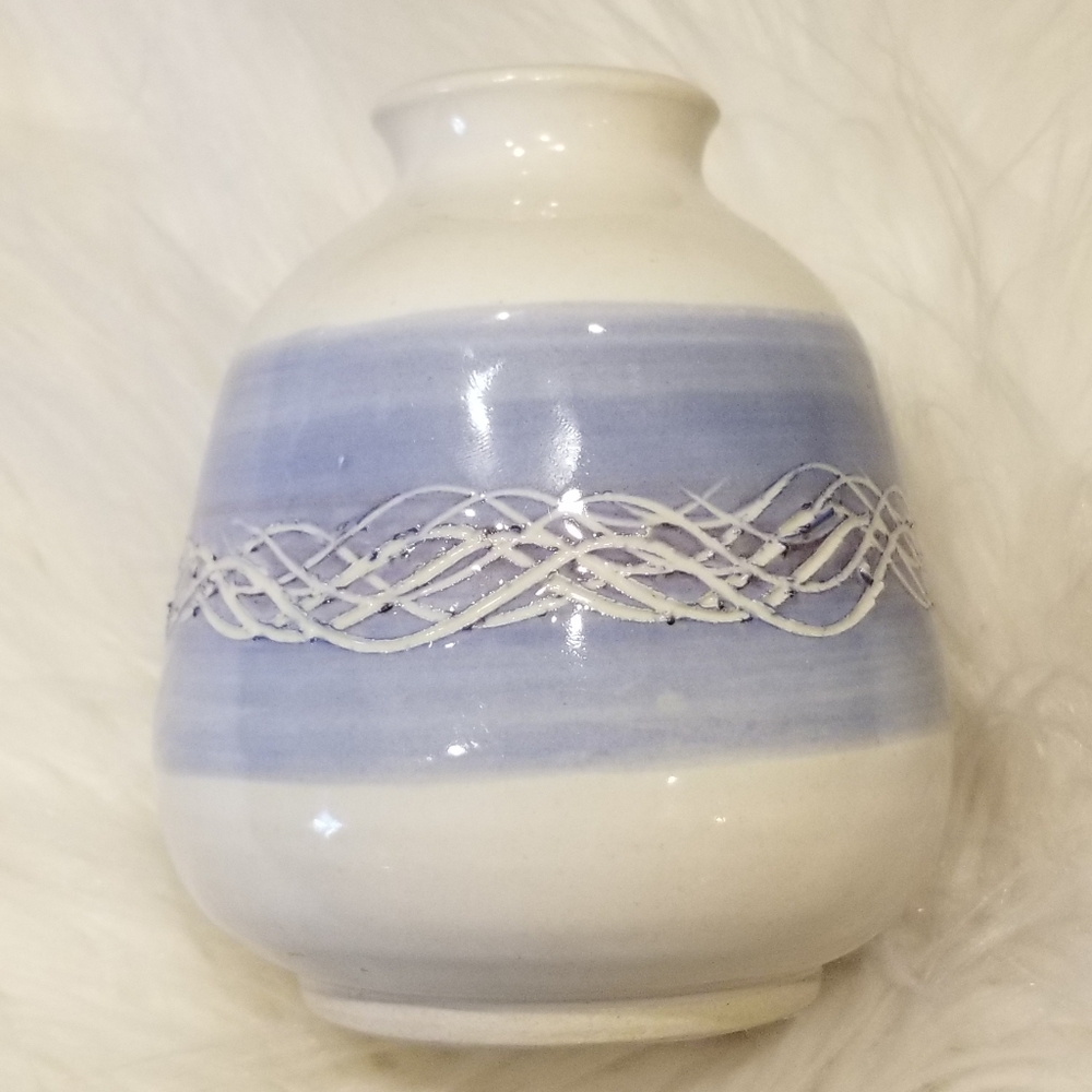 Hand Thrown Small Ceramic Glazed Bud Vase - Picture 1 of 5